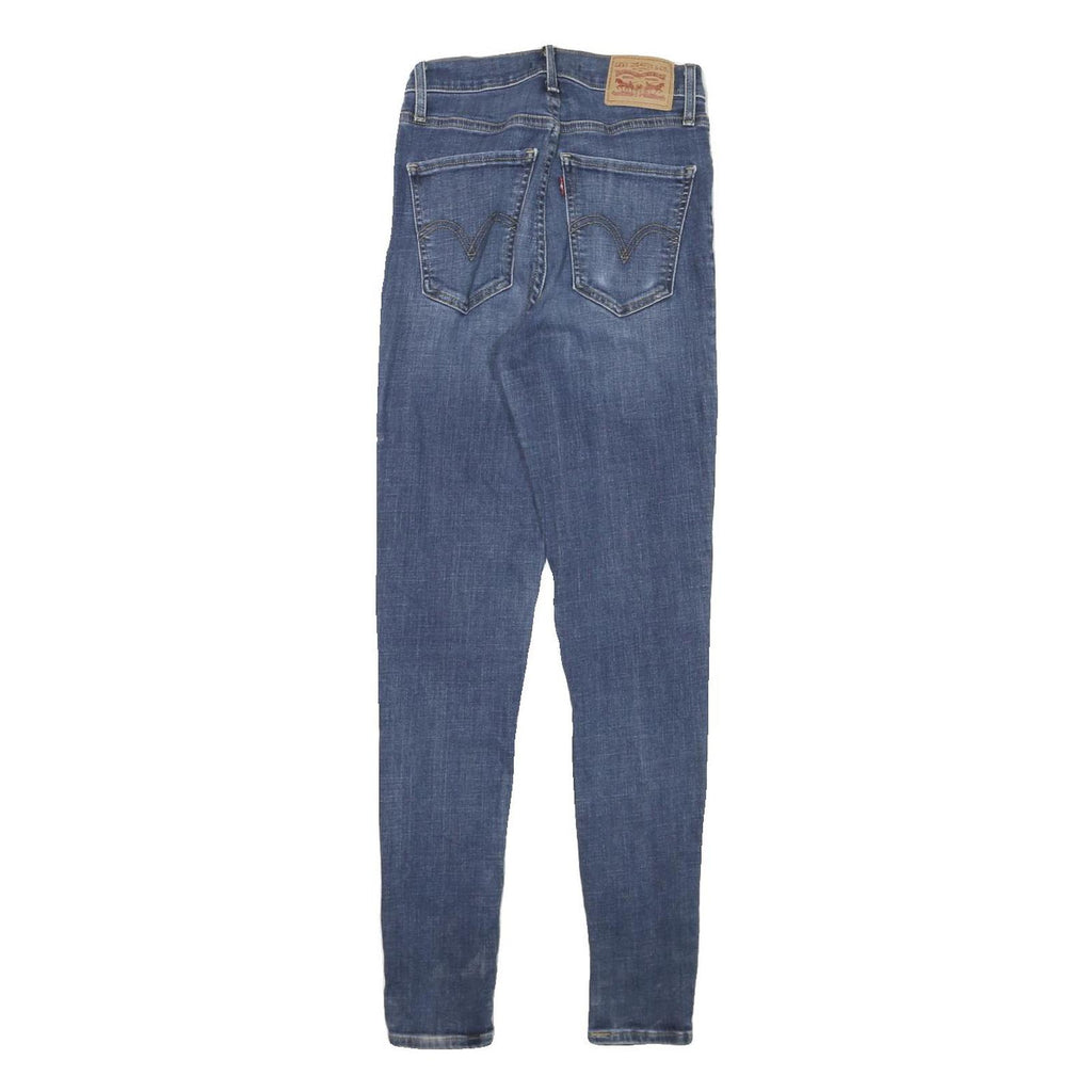 LEVI'S Womens Jeans Blue Slim Skinny Denim Medium W23 L28 Stretch Zip Fastening