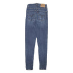LEVI'S Womens Jeans Blue Slim Skinny Denim Medium W23 L28 Stretch Zip Fastening