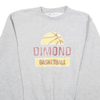 CHAMPION Mens Grey Dimond Basketball Crew Neck M Cotton Blend Sweatshirt