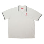 LFC Mens White Red Embroidered Logo Short Sleeve Polo Shirt 2XL Cotton Blend