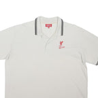 LFC Mens White Red Embroidered Logo Short Sleeve Polo Shirt 2XL Cotton Blend