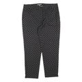 LAURA ASHLEY Womens Cotton Blend Black Slim Straight Trousers W34 L27 Polka Dot