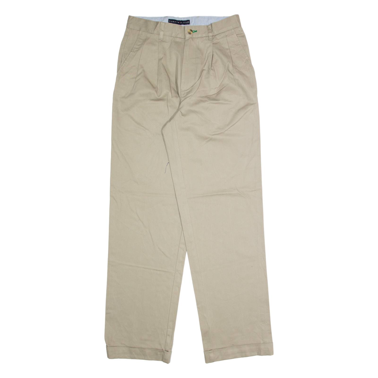 TOMMY HILFIGER Chino Mens Trousers Beige Regular Straight W26 L32
