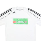 ADIDAS Mens White & Black Football T-Shirt M Short Sleeve Crew Neck Sportswear
