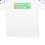 ADIDAS Mens White & Black Football T-Shirt M Short Sleeve Crew Neck Sportswear