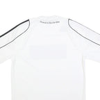 ADIDAS Mens White & Black Football T-Shirt M Short Sleeve Crew Neck Sportswear