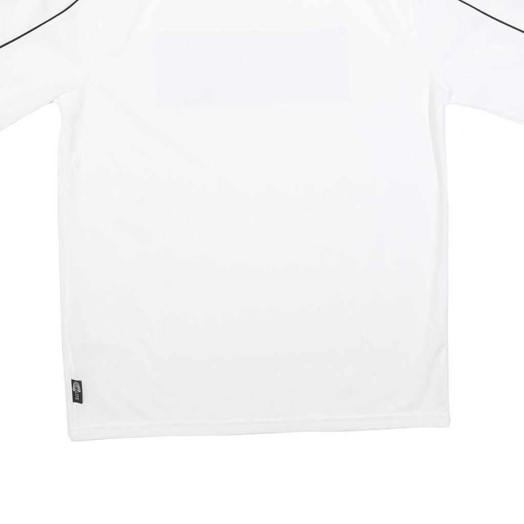 ADIDAS Mens White & Black Football T-Shirt M Short Sleeve Crew Neck Sportswear