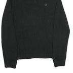 CHAPS Mens Black Cotton Blend Pullover Jumper XL Ribbed Collar Embroidered Logo