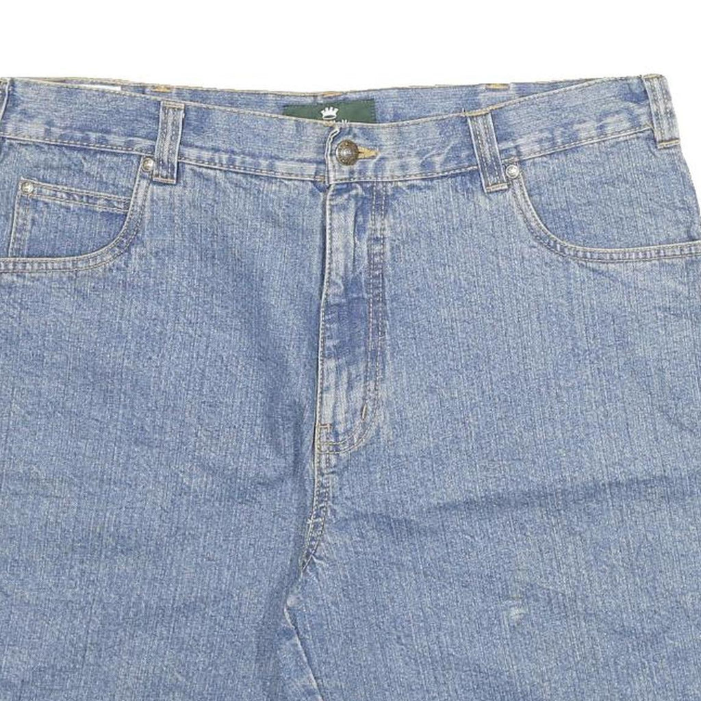 KINGFIELD Mens Denim Blue Casual Shorts XL W34 Cotton Blend Relaxed Fit