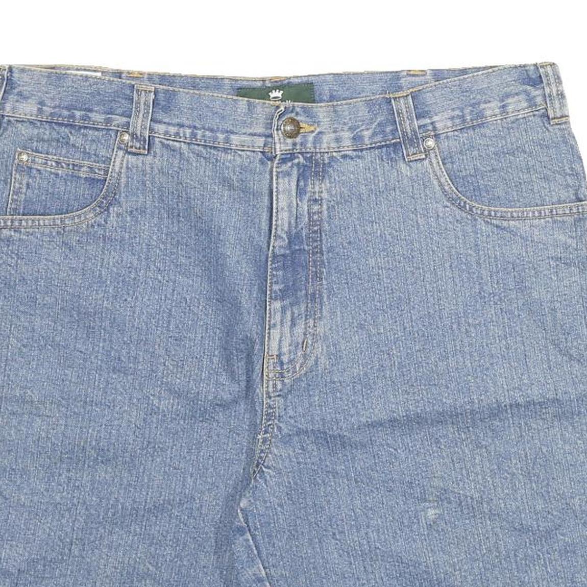 KINGFIELD Mens Denim Blue Casual Shorts XL W34 Cotton Blend Relaxed Fit