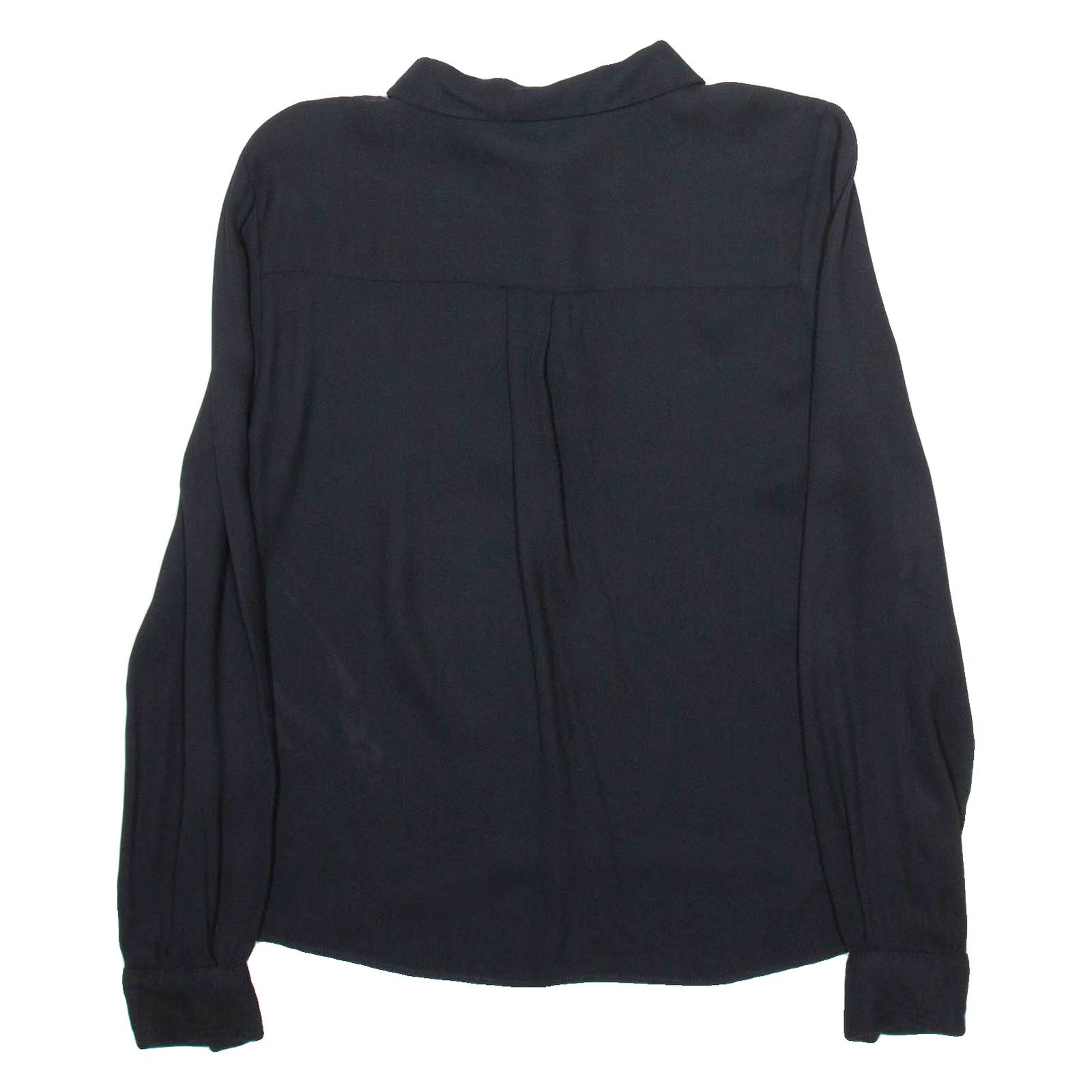 ZARA Womens Shirt Black Collared Long Sleeve XS