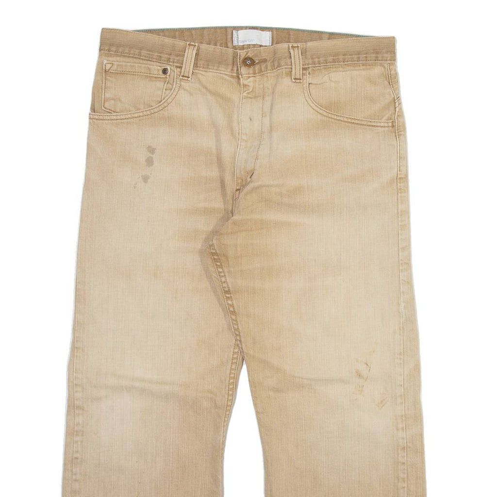LEVI'S Silver Tab Mens Trousers Beige Regular Bootcut W34 L26