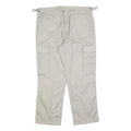 TEDDY'S Womens Cotton Blend Beige Relaxed Cargo Trousers W34 L28 Casual Utility
