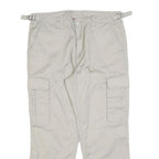 TEDDY'S Womens Cotton Blend Beige Relaxed Cargo Trousers W34 L28 Casual Utility