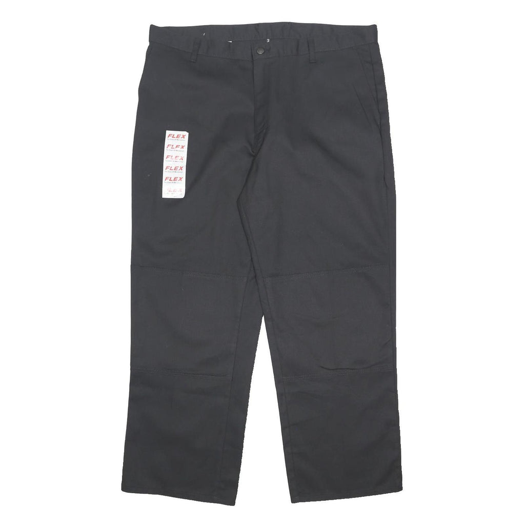 DICKIES Mens Cotton Blend Black Relaxed Straight Trousers W40 L30 Workwear