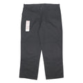 DICKIES Mens Cotton Blend Black Relaxed Straight Trousers W40 L30 Workwear