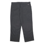 DICKIES Mens Cotton Blend Black Relaxed Straight Trousers W40 L30 Workwear