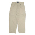 PYRAMID Mens Cotton Blend Beige Regular Fit Straight Leg Trousers W30 L27 Casual