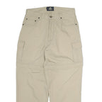 PYRAMID Mens Cotton Blend Beige Regular Fit Straight Leg Trousers W30 L27 Casual