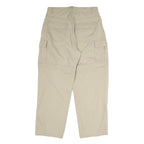 PYRAMID Mens Cotton Blend Beige Regular Fit Straight Leg Trousers W30 L27 Casual