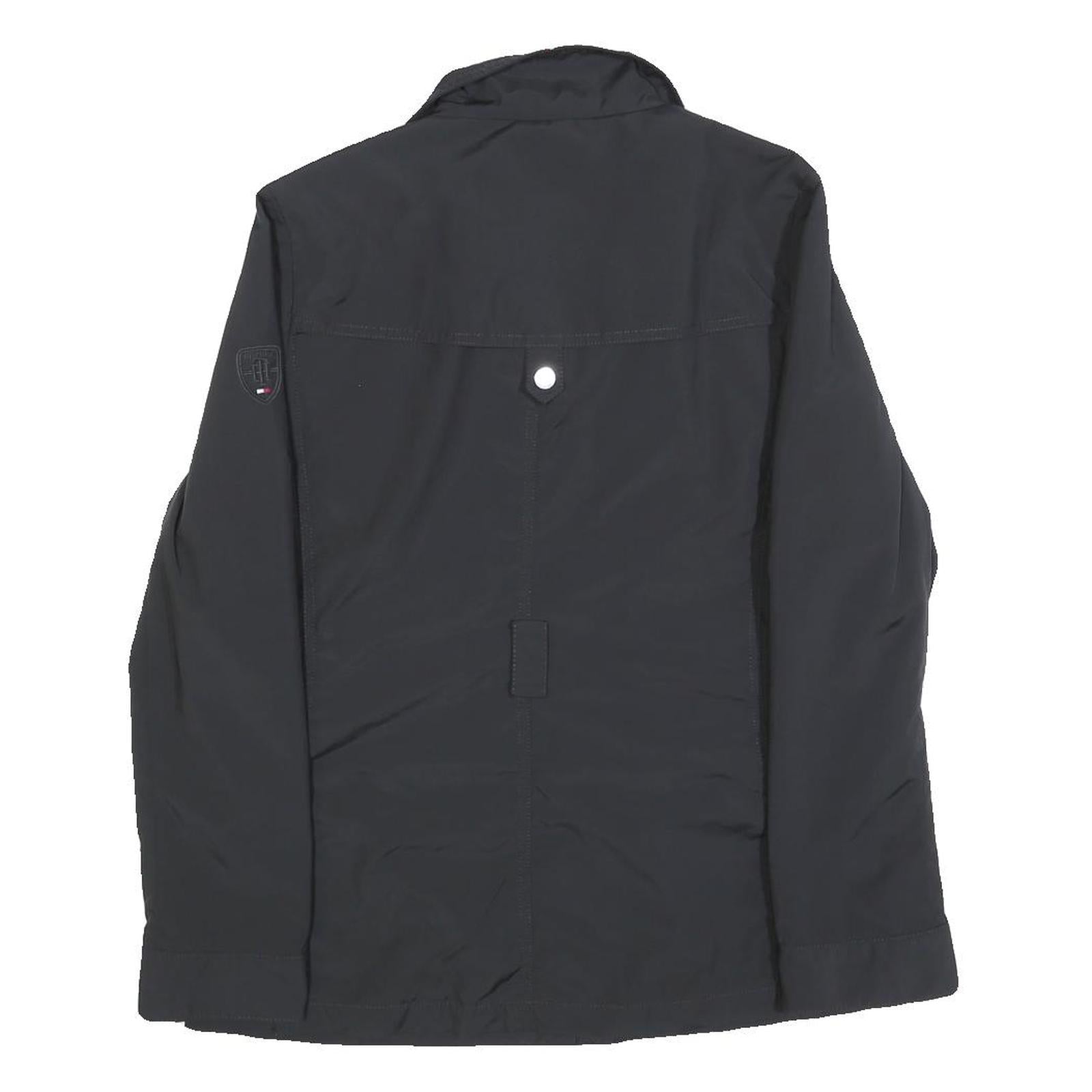 TOMMY HILFIGER Womens Black Zip Jacket S Polyester Blend Casual Stylish