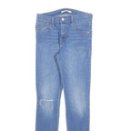LEVI'S 721 Womens Jeans Blue Slim Skinny Denim Medium W26 L30 Stretch Zip