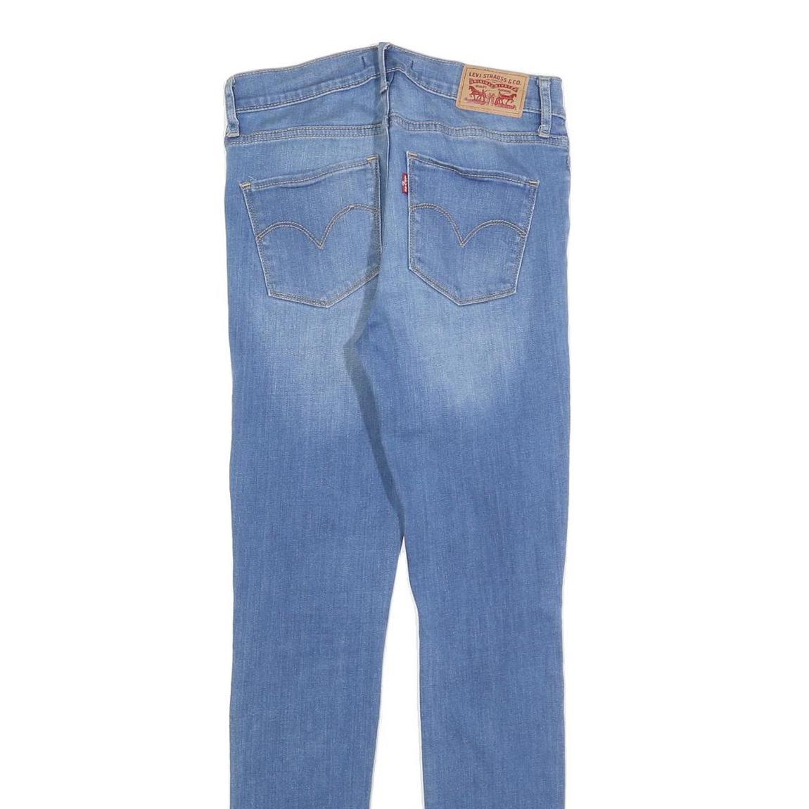 LEVI'S 721 Womens Jeans Blue Slim Skinny Denim Medium W26 L30 Stretch Zip