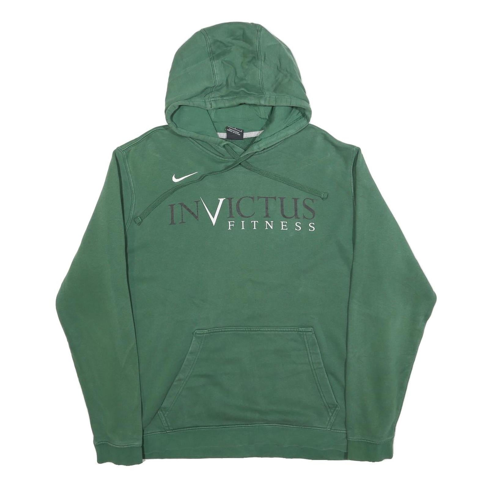 NIKE Mens Green Invictus Fitness Pullover Hoodie L Casual Sports Sweatshirt