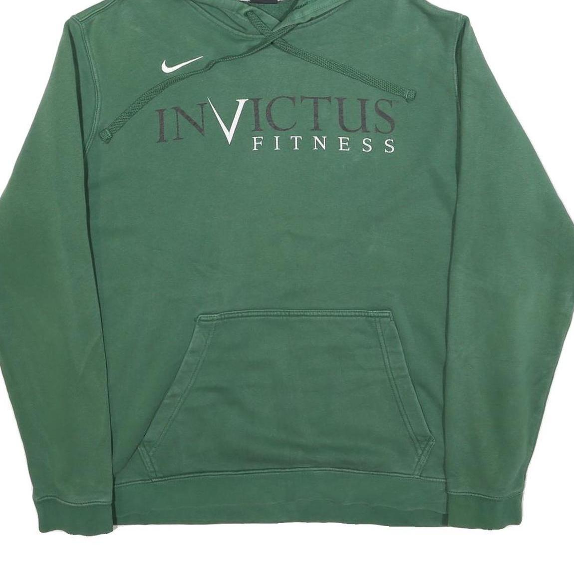 NIKE Mens Green Invictus Fitness Pullover Hoodie L Casual Sports Sweatshirt