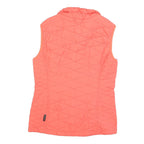 JACK WOLFSKIN Womens Coral Pink Quilted Vest Jacket UK 6 Polyester Blend Zip