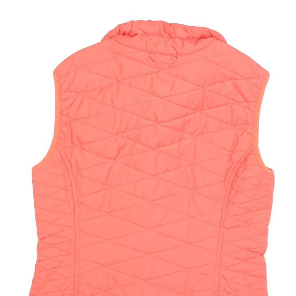 JACK WOLFSKIN Womens Coral Pink Quilted Vest Jacket UK 6 Polyester Blend Zip