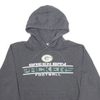 MAJESTIC Green Bay Packers Mens Grey Hoodie USA S