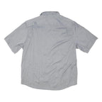 WRANGLER Mens Grey Plain Shirt XL Button Short Sleeve Casual Workwear