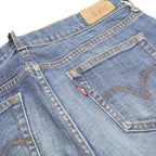 LEVI'S 505 Womens Jeans Blue Regular Straight Denim Medium W28 L28 Classic Zip