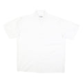 L'HOMME MODERNE Mens White Cotton Blend Shirt L Short Sleeve Button-Up Utility