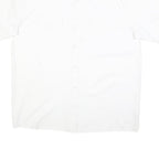 L'HOMME MODERNE Mens White Cotton Blend Shirt L Short Sleeve Button-Up Utility
