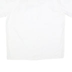 L'HOMME MODERNE Mens White Cotton Blend Shirt L Short Sleeve Button-Up Utility