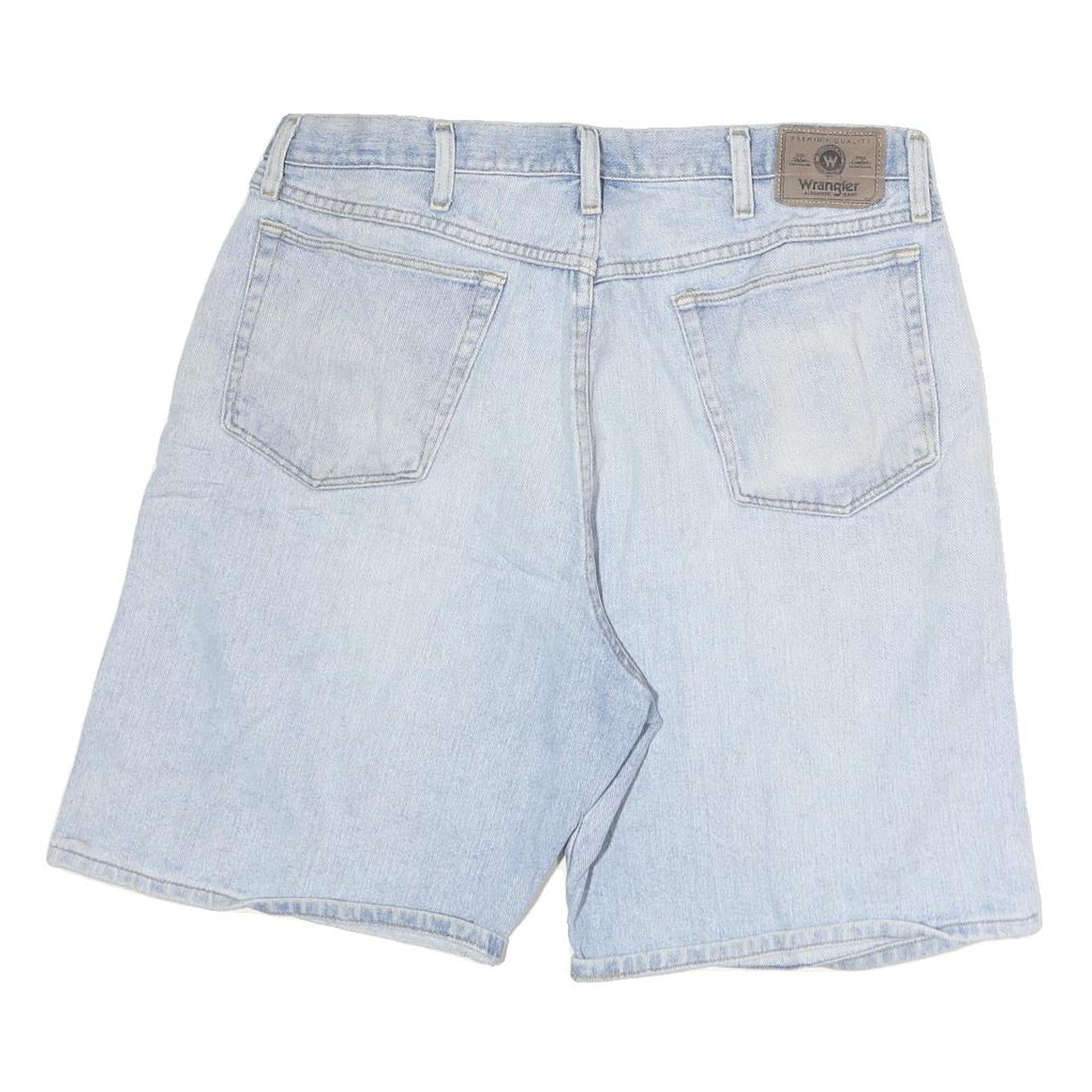 WRANGLER Mens Denim Blue Casual Shorts M W36 Cotton Classic Fit Summer