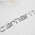 CARHARTT Mens Grey & Yellow Logo Print T-Shirt L Short Sleeve Crew Neck Casual