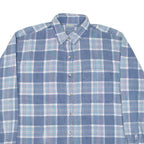 GREEN VILLAGE Mens Shirt Blue Check Long Sleeve S
