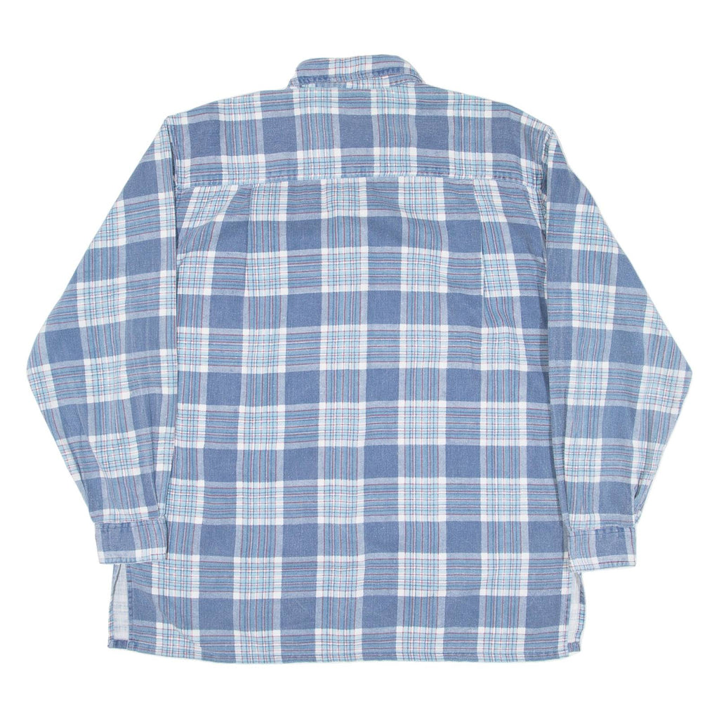 GREEN VILLAGE Mens Shirt Blue Check Long Sleeve S