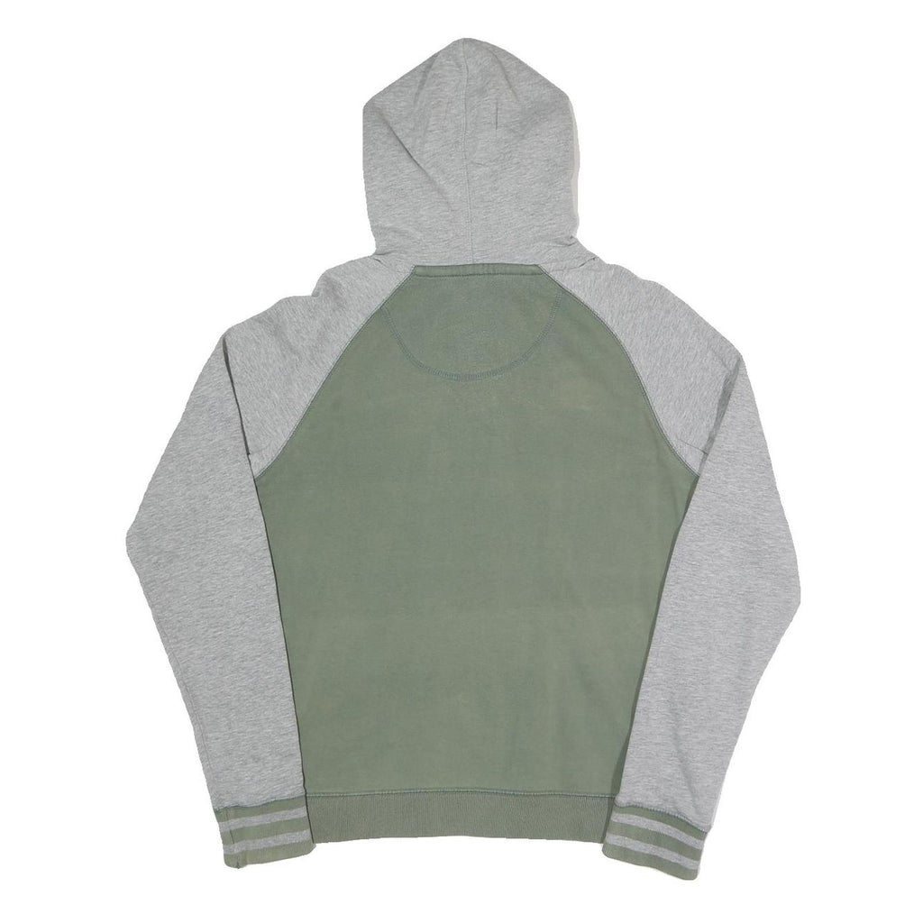 K-WAY Mens Green & Grey Pullover Hoodie S Cotton Blend Casual