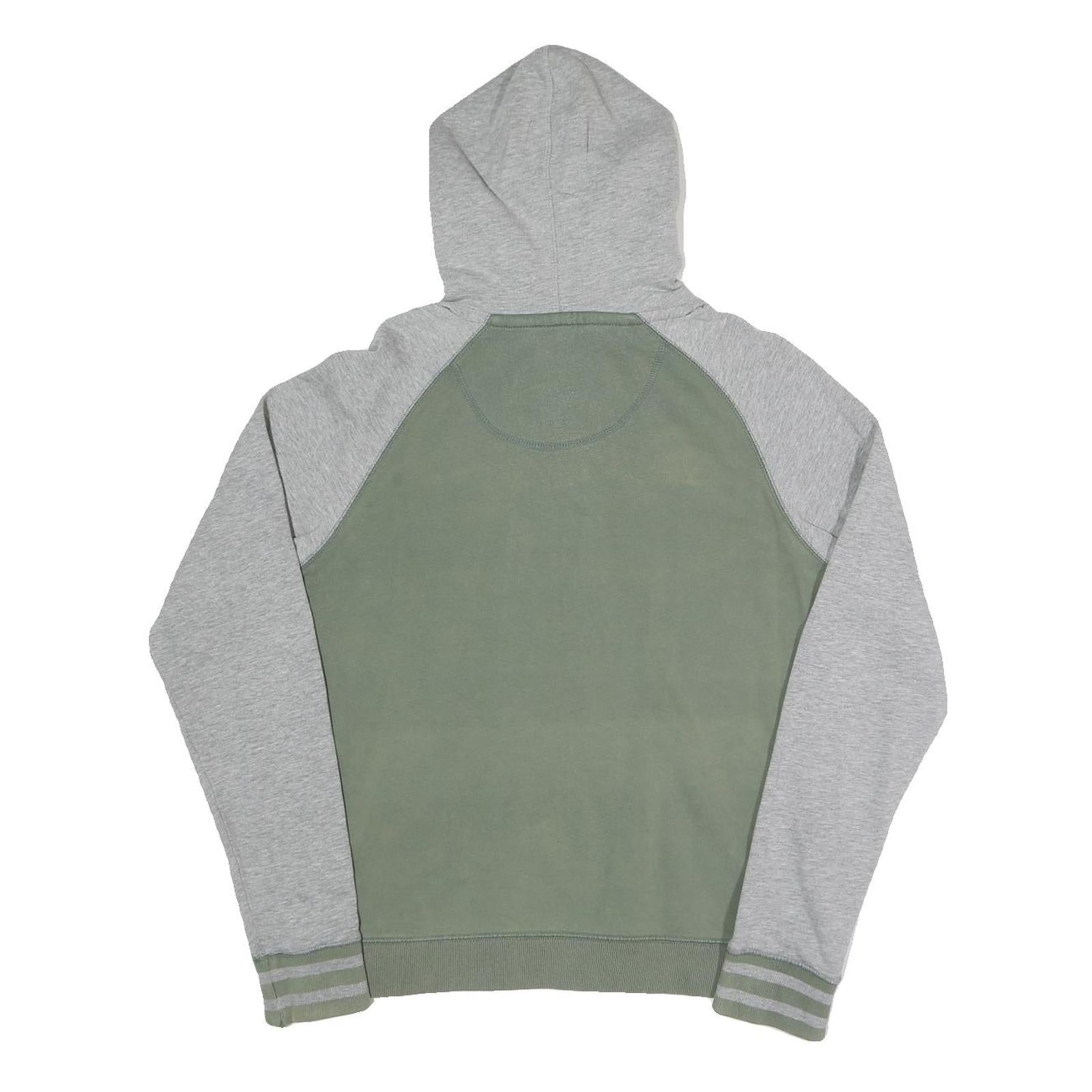 K-WAY Mens Green & Grey Pullover Hoodie S Cotton Blend Casual