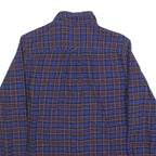 CHAPS Mens Blue & Red Check Shirt S Classic Oxford Cotton Blend Long Sleeve