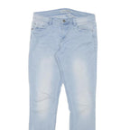 ONLY Womens Slim Light Blue Denim Jeans Cotton Blend W30 L30 Zip Casual