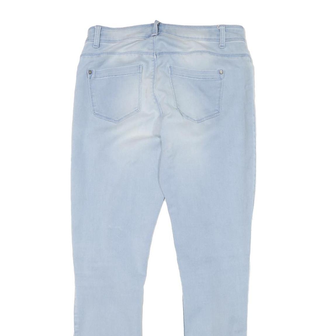 ONLY Womens Slim Light Blue Denim Jeans Cotton Blend W30 L30 Zip Casual