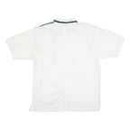 IZOD Mens White & Green Short Sleeve Golf Polo Shirt L Cotton Blend Casual