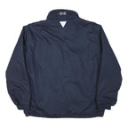 SOLO Mens Navy Blue Casual Zip Jacket S Polyester Blend Plain Classic Fit