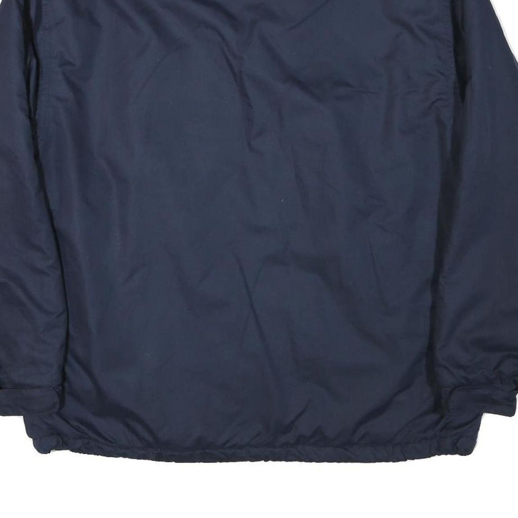 SOLO Mens Navy Blue Casual Zip Jacket S Polyester Blend Plain Classic Fit