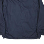 SOLO Mens Navy Blue Casual Zip Jacket S Polyester Blend Plain Classic Fit